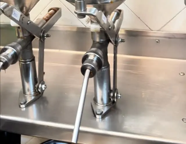 The steel injectors used to fill the canyes.